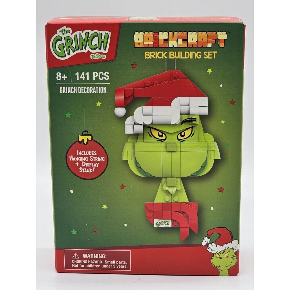 Brickcraft The Grinch Decoration Christmas Brick Building Set 141 Pc & Stand